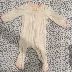 Cloud Island Baby Girl Zipper Footie Pajamas 3-6M | Pastel Pajamas